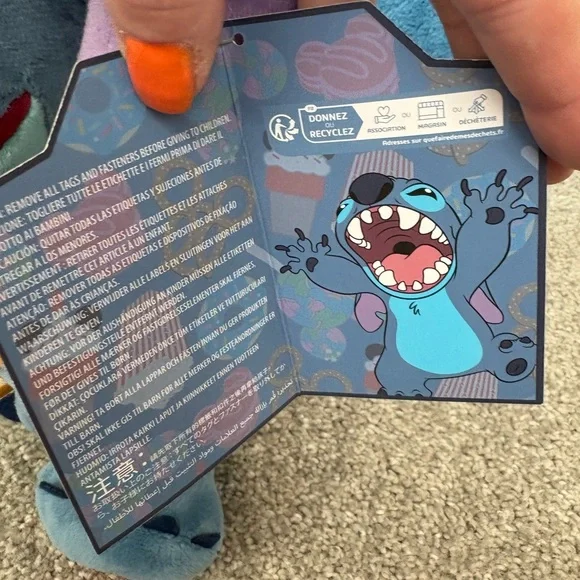 NWT Disney Stitch Plush Toy with Pretzel Stitch attacks snacks limited - Picture 4 of 11